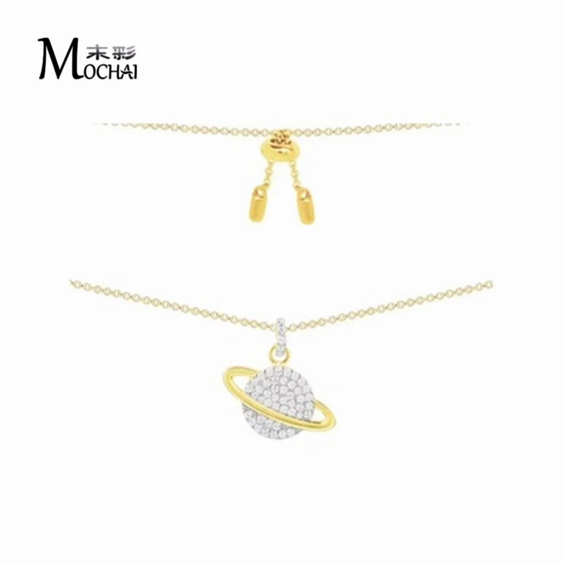 

European And American Pendant Gold Color Planet Necklace Fashion Temperament Necklace Pendant ZK50