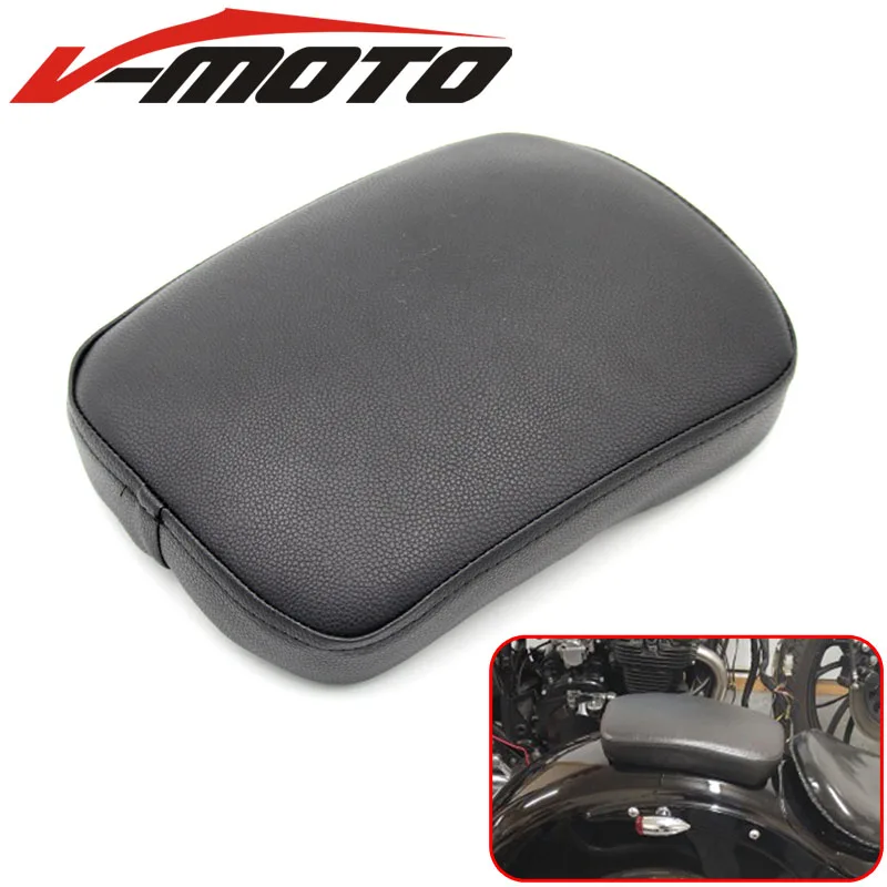 Tanie Czarny motocykl tylne pasażera jadących na tylnym siodełku poduszka na siedzenie przyssawki dla Harley Dyna Sportster Softail Touring