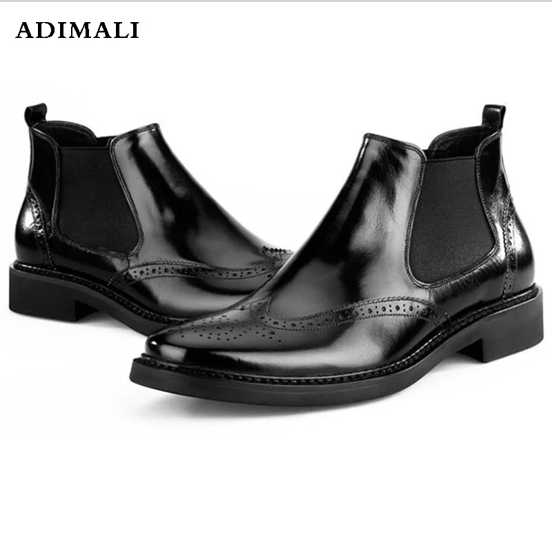 

New Arrival Men Ankle Boots Casual Black Boots Men Shoes High Quality Fashion Chelsea Boots Autumn Slip On High