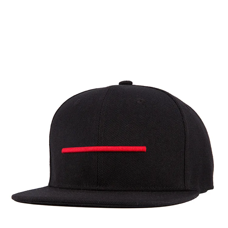

2019 3D embroidery flat hat autumn and winter fashion men's hats red embroidery horizontal baseball cap 100%cotton snapback caps