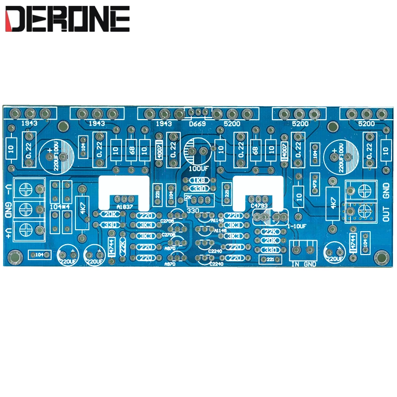 Моноусилитель мощности 300 Вт плата PCB 1943 + 5200 для аудио сделай сам|Печатные платы| |