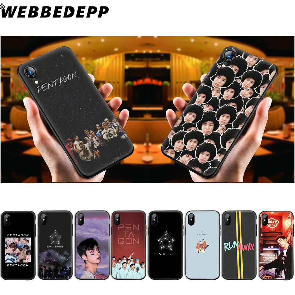 

WEBBEDEPP Pentagon Yuto Kino Soft Silicone Case for iPhone 11 Pro Xr Xs Max X or 10 8 7 6 6S Plus 5 5S SE Case 8 Plus