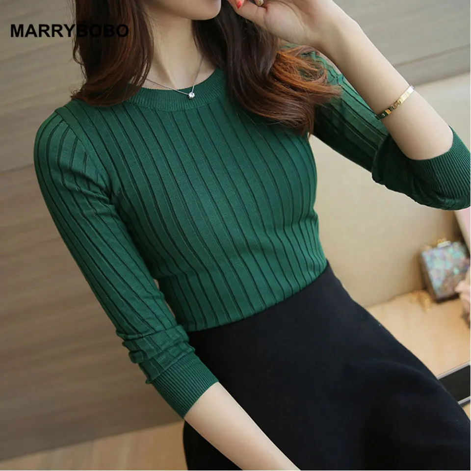 

New Autumn Winter 2019 Women Korean Sweater Shirt High Elastic Pullovers Ladies Tops Casual Sheath Knitted Solid Sweater