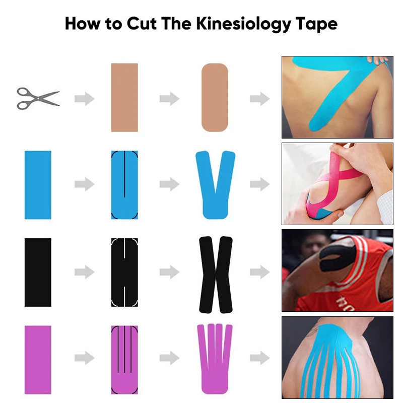 17 Цвет Kinesiotape повязка для мышц 5 см х 5 м Спортивная Кинезиология лента рулон Эластичный клейкий хлопковый повреждение ранение мышцы Стикеры