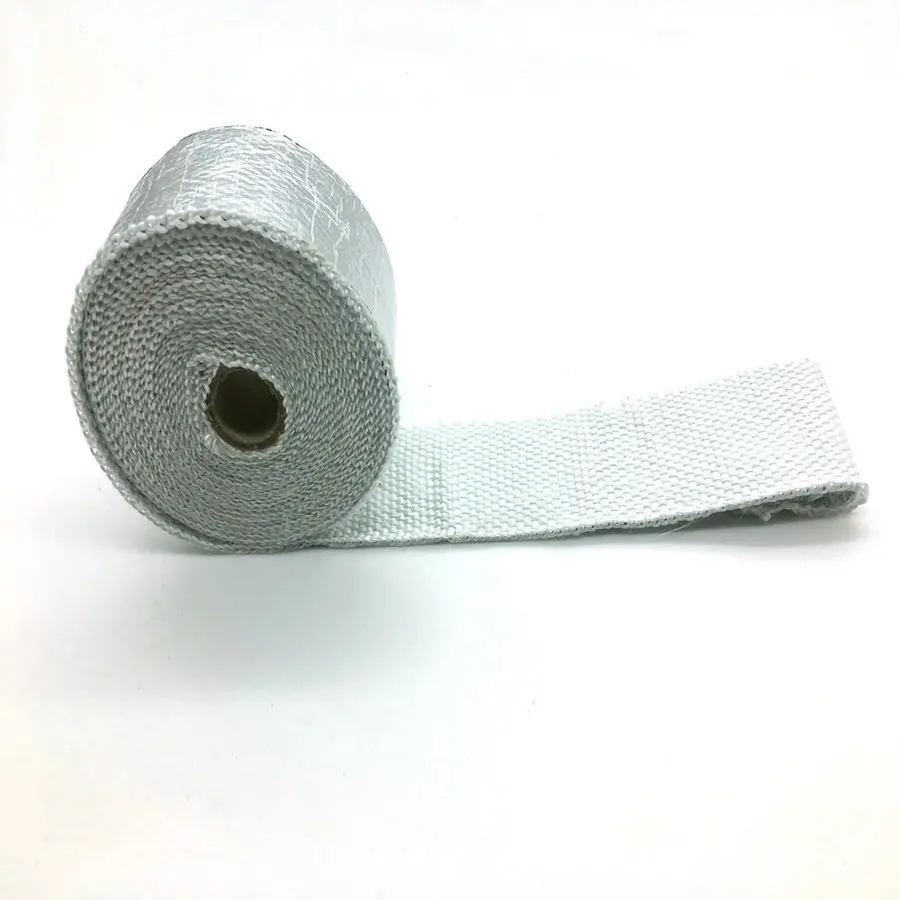 

Motorcyle Exhaust Muffler Pipe Header Tape Aluminum Foil Fiberglass Exhaust Wrap 2"x10m