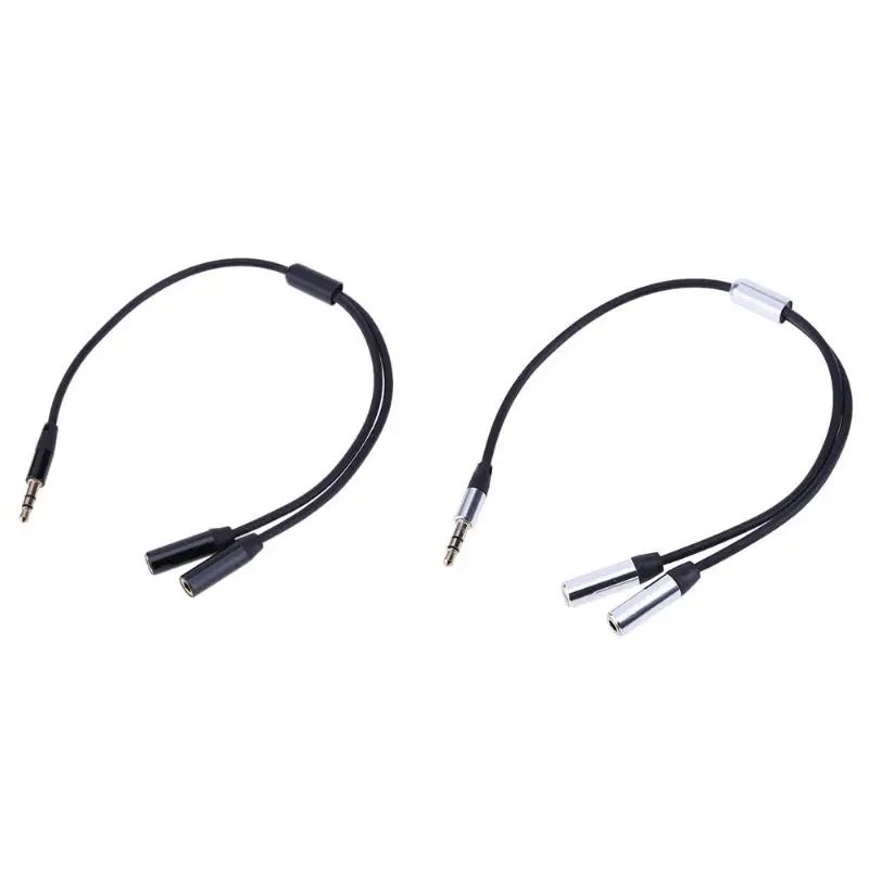 

ALLOYSEED Jack 3.5mm Earphone Audio Cable Splitter Adapter 1 Male to 2 Female Extension Aux Cable for Car Phone MP3/4 CD Player