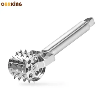 

OBRKING Stainless Steel Rotating Meat Tenderizer Hammer Claws Steak Pork Needle BBQ Grilling Mallet Kitchen Meat Poultry Tools