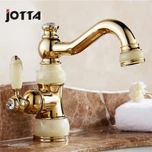 Copper jade faucet rotating water European basin art basin hot and cold water faucet Copper jade faucet rotating water European basin art basin hot and cold water faucet