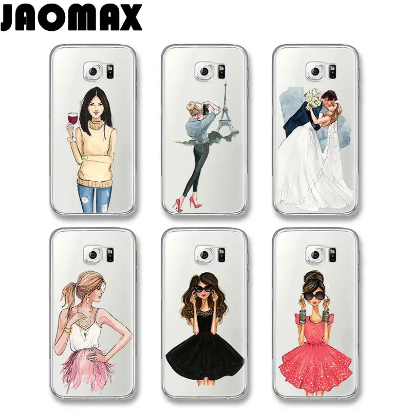 

Jaomax Fashion Sexy Beach Wine Girl Case For Samsung Galaxy Note 8 S8 S9 PLUS S6 S7 Edge Soft Silicone Transparent Phone Cover
