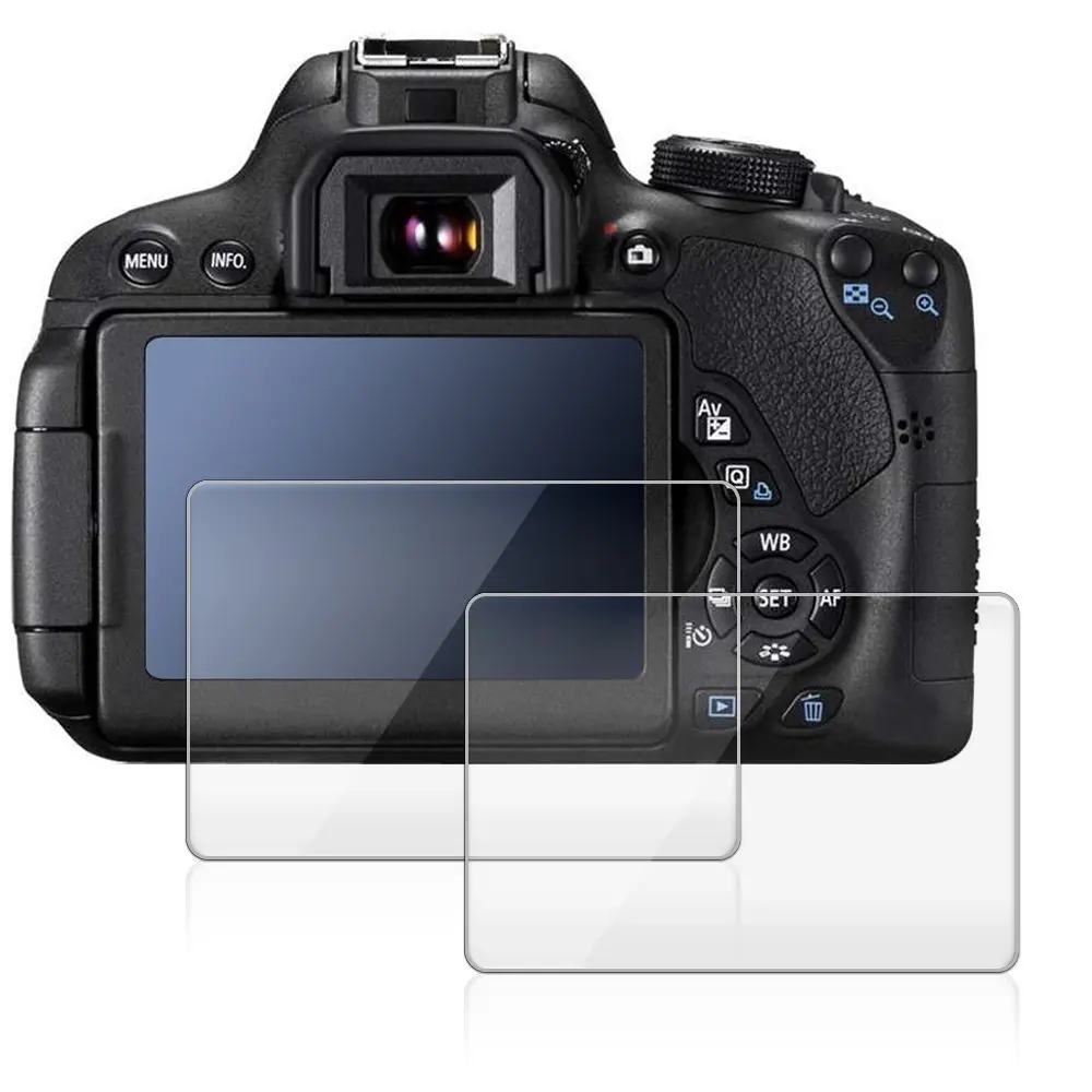 2 Pack 9H Tempered Glass LCD Screen Protector for Canon EOS 4000D 5D Mark IV 4 / 5D Mark III 3 5Ds R / 77D / 1DX 1DX Mark II 2