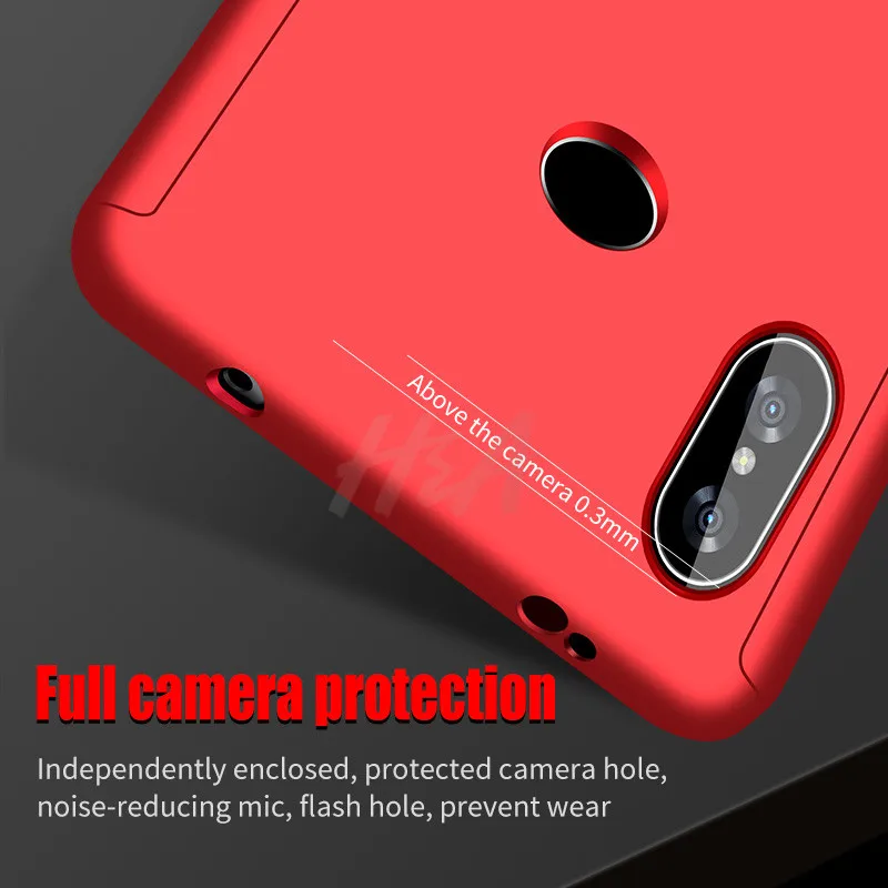 Luxury 360 Full Protection Case For Xiaomi Redmi 5 Plus 5A Phone Case For Redmi 4X 4A 4 6 Pro 6A S2 Cover Case Tempered Glass