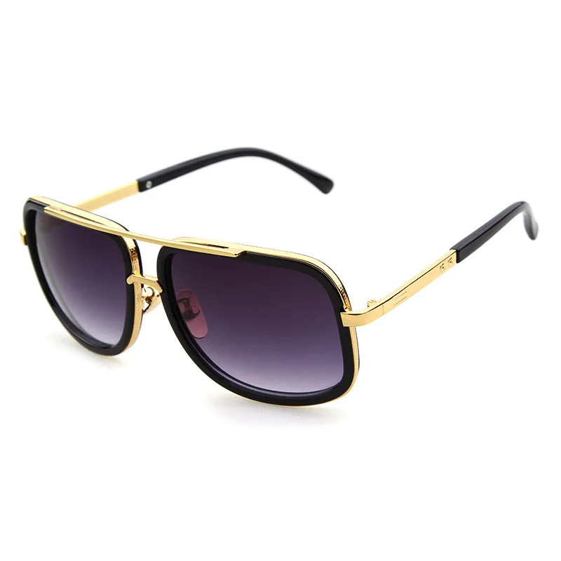 

2017 New Brand men's designer Large frame sunglasses Vintage steampunk women sun glasses with original case grandmaster UV400