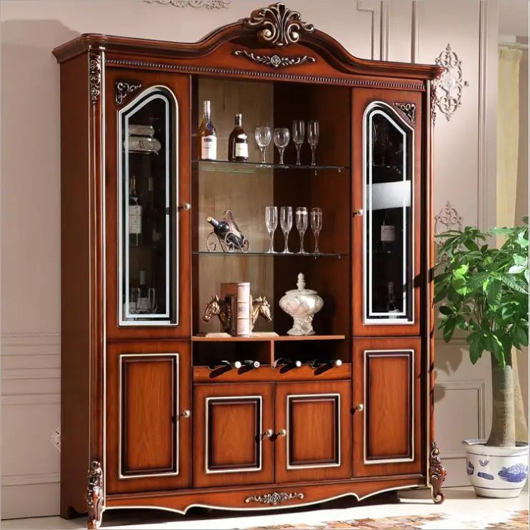 wine cabinet antique style four doors p10244