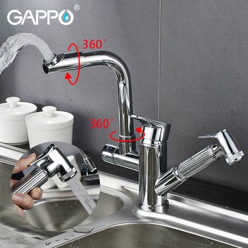 Gappo-grifo giratorio para cocina, mezclador flexible para cocina, repisa de lavabo, fregadero