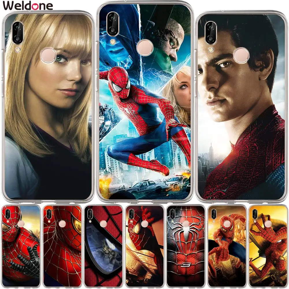 

Fashion Marvel Avengers Spider Man Phone Case For Huawei Mate 20 10 9 Lite Pro Nova 2 plus 3i Y5 2018 Y6 II Y7 case cover etui