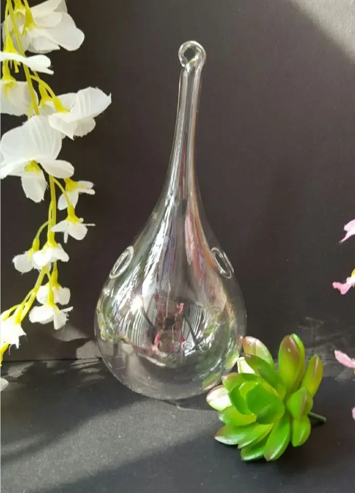 Wholesale Novelty Hanging Decoration Glass Terrarium Water Drop Vase