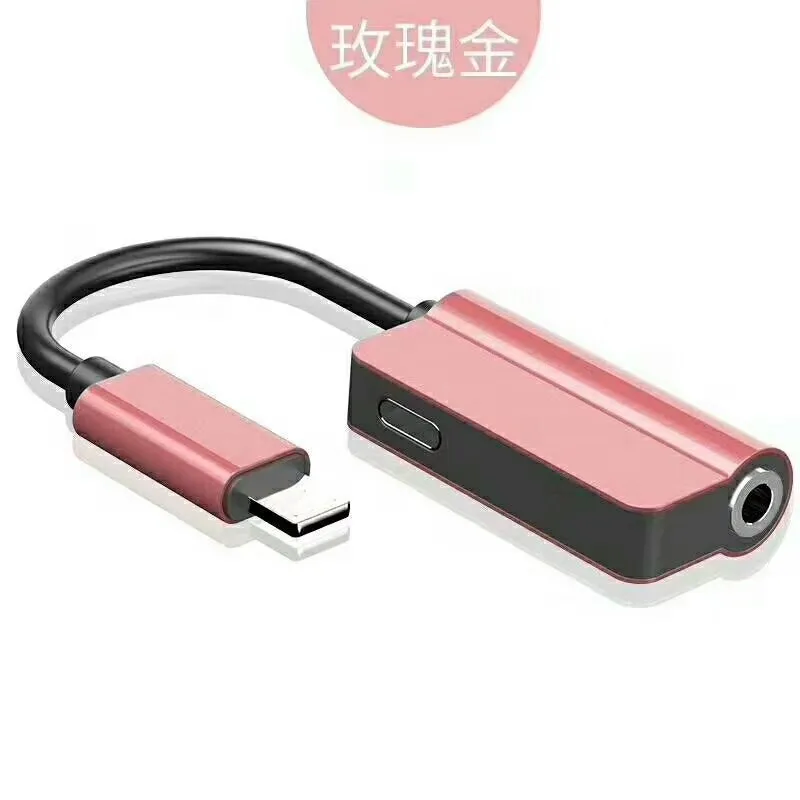 

Hoqueen 2 in 1 Aux Audio Cable Adapter For iPhone X 8 7 Earphone Charging Adapter USB Cable For iPhone 8 7 Plus Splitters