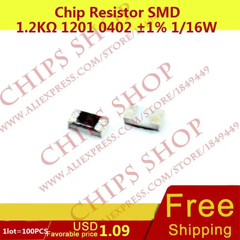1ロット 100ピースチップ抵抗1 2 Kohm 1201 0402 1 1 16ワット1200ohm 0 063ワットpackage0402 Chip Resistors Resistor 1resistor 0402 Aliexpress