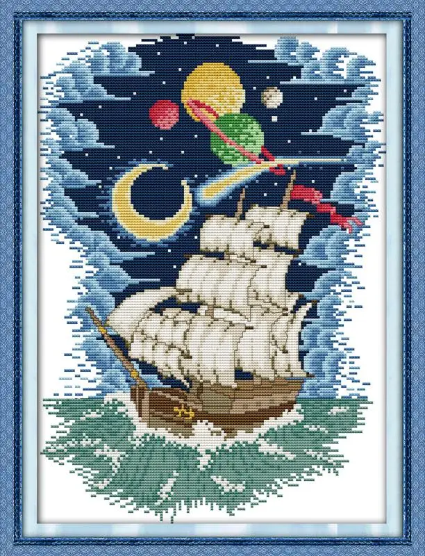 

Navigation DMC Cross Stitch 11CT14CT DIY Needlework Counted China Cross Stitch Kits For Embroidery A Cross Crafts Home Decor