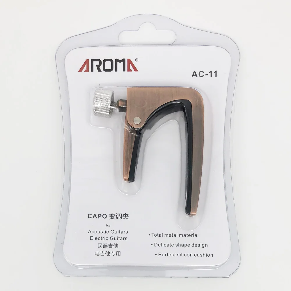 Copper Арома Акустическая Электрогитара Capo 6 струн Capotraste укулеле гитары ra цвет хром медь - Цвет: Copper