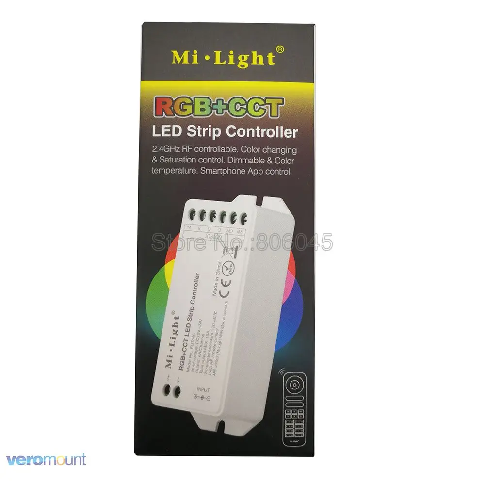 FUT045 12 В 24 В 15A Mi. light 2,4 г беспроводной RGB+ CCT цвет Temepreature регулируемый светодиодный контроллер FUT045 для RGB+ CCT светодиодные ленты