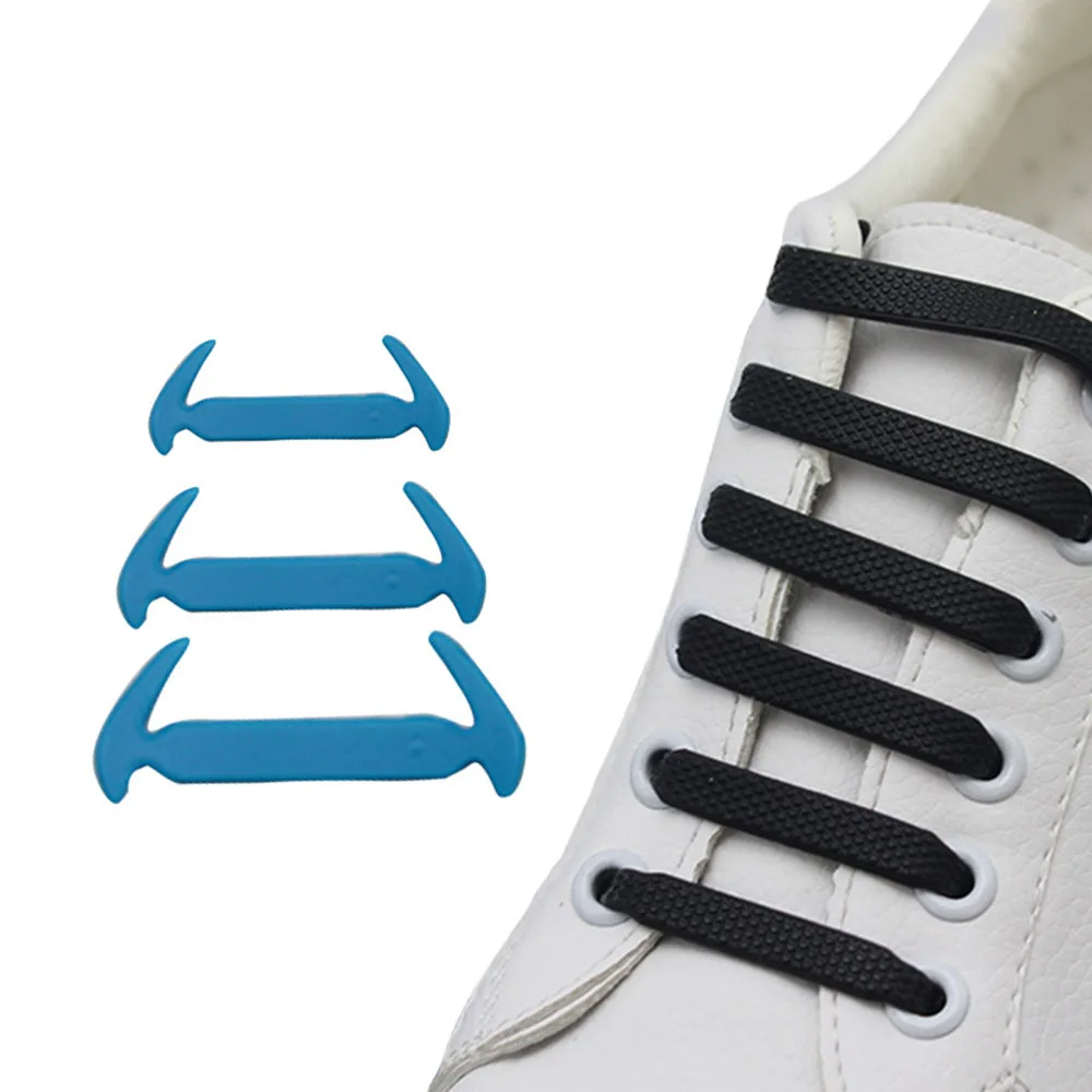 12pcs Women Men No Tie Shoelaces Unisex Elastic Silicone ShoeLaces For Sneakers Unisex Canvas Shoes Special Shoelaces
