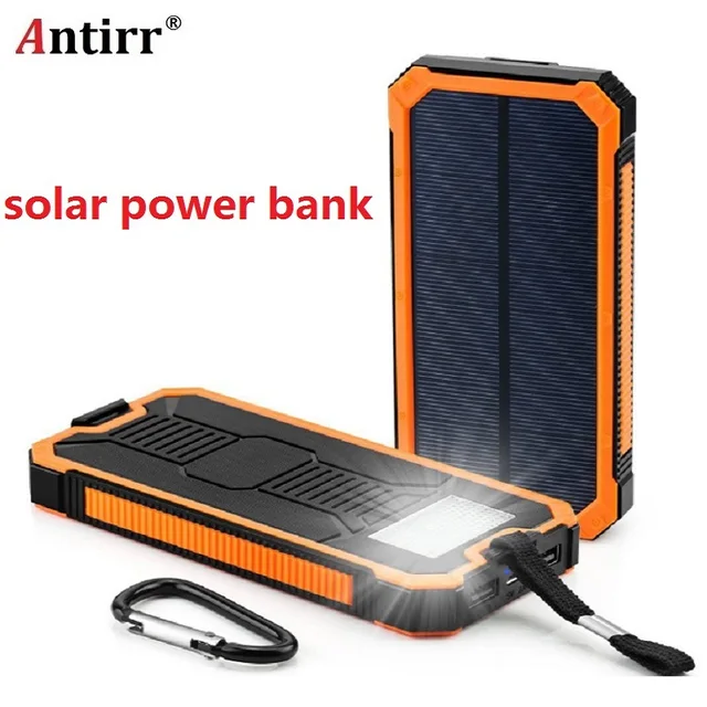 $US $13.04 8000mAh Portable Solar Power Bank Outdoor External Battery Charger for iPhone Samsung Huawei Smartp