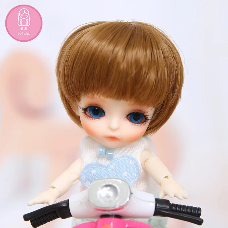 Парик для куклы BJD L12# размер 9 см 1/12 высокая температура парик короткие волосы bjd sd куклы парики в красоты Детские волосы