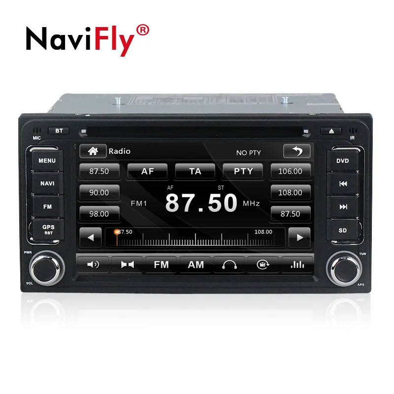 Perfect NaviFly 2 din Car Radio DVD Player gps navigation for Toyota Hilux VIOS Camry Corolla Prado RAV4 Prado car Audio Stereo 2