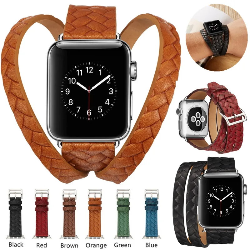 Ремешок из натуральной кожи для Apple Watch Series 4 3 2 1 38 мм 42 мм|Ремешки часов| |