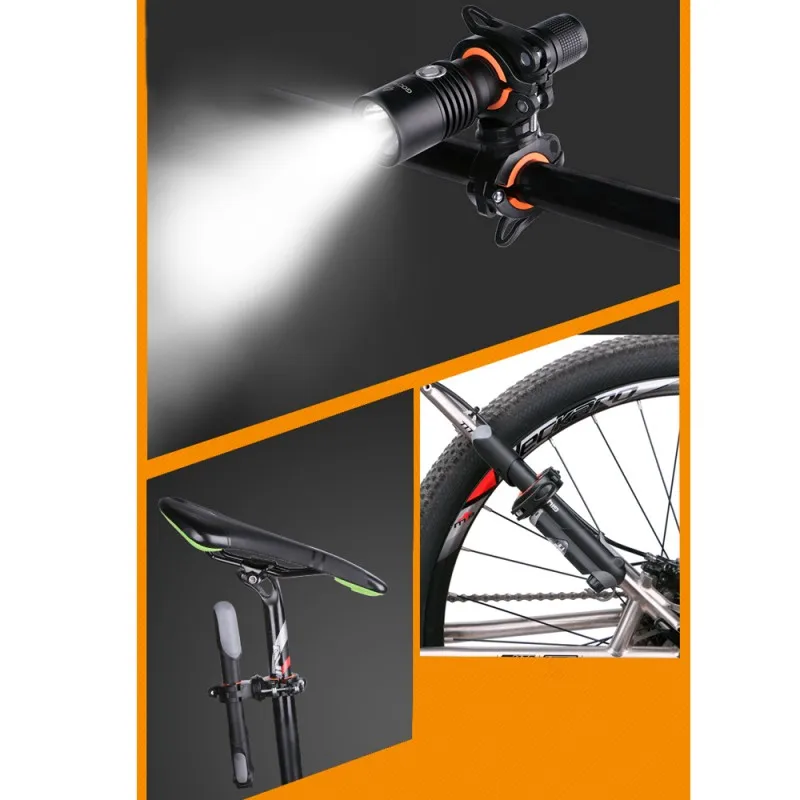 Best Rotating Bike Accessories Bicycle Light Flashlight Mount Holder Bracket MTB Mountain Road Bike Handle Bar Handlebar Torch Clip 2