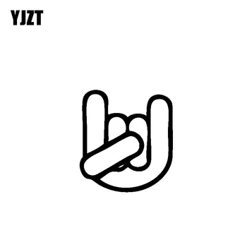 

YJZT 12.7CM*14CM ROCK Vinyl Personality Car Sticker Decals Black Silver Motorcycle C13-000554