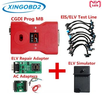 

CGDI Prog MB for Benz Car Key Programmer Plus AC Adapters and ELV Simulator and ELV Repair Adapter and EIS/ELV test lines