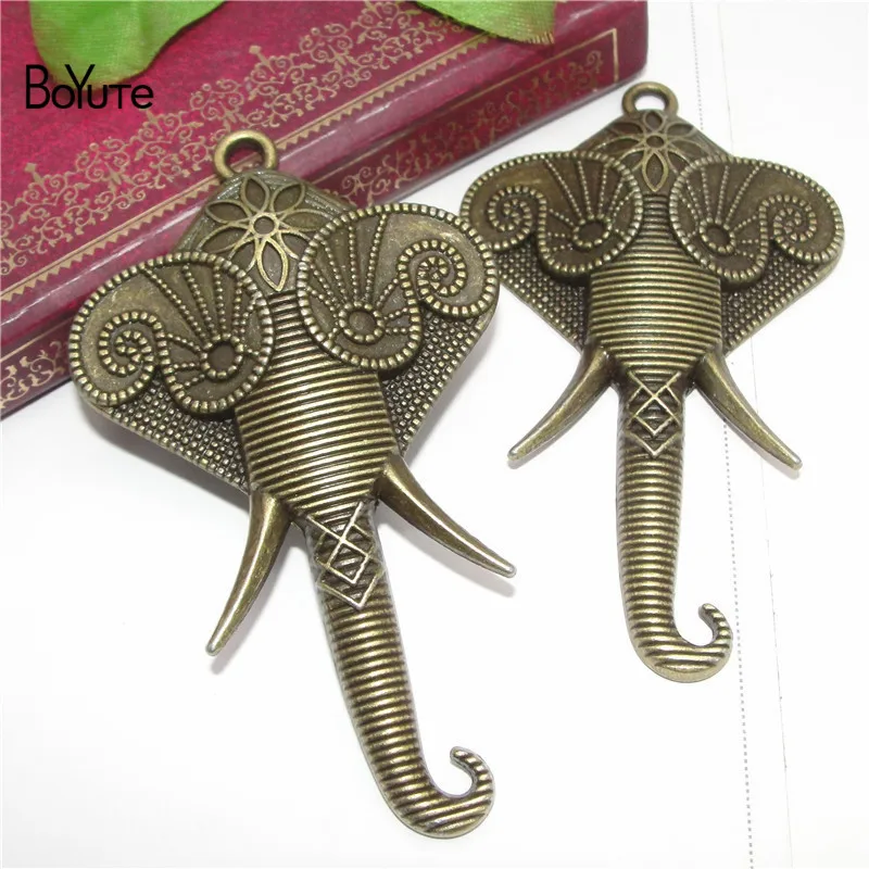 BoYuTe (10 PiecesLot) Wholesale Metal Alloy 8147MM Big Elephant Pendant Charms Diy Hand Made Jewelry Accessories (3)