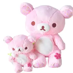 Симпатичные Сакура розовый медведь плюшевые игрушки Rilakkuma лень несет Мягкие кукла животных для маленьких детей подушка для девочек