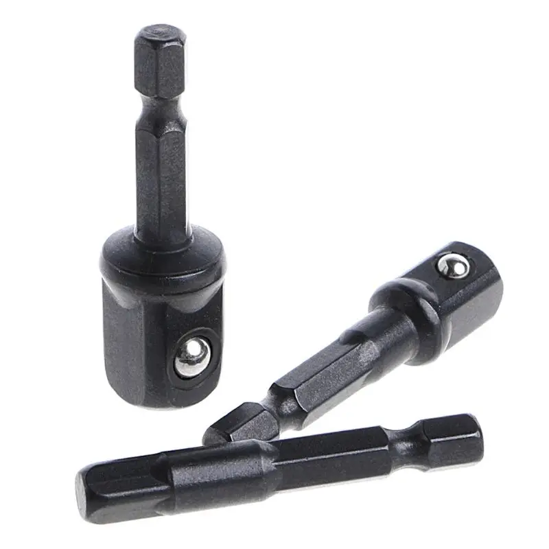 Extension Bit Set for Drills CRV Steel 3pcs/set Power Socket Adapter Set Hex Shank Tools 1/4" 3/