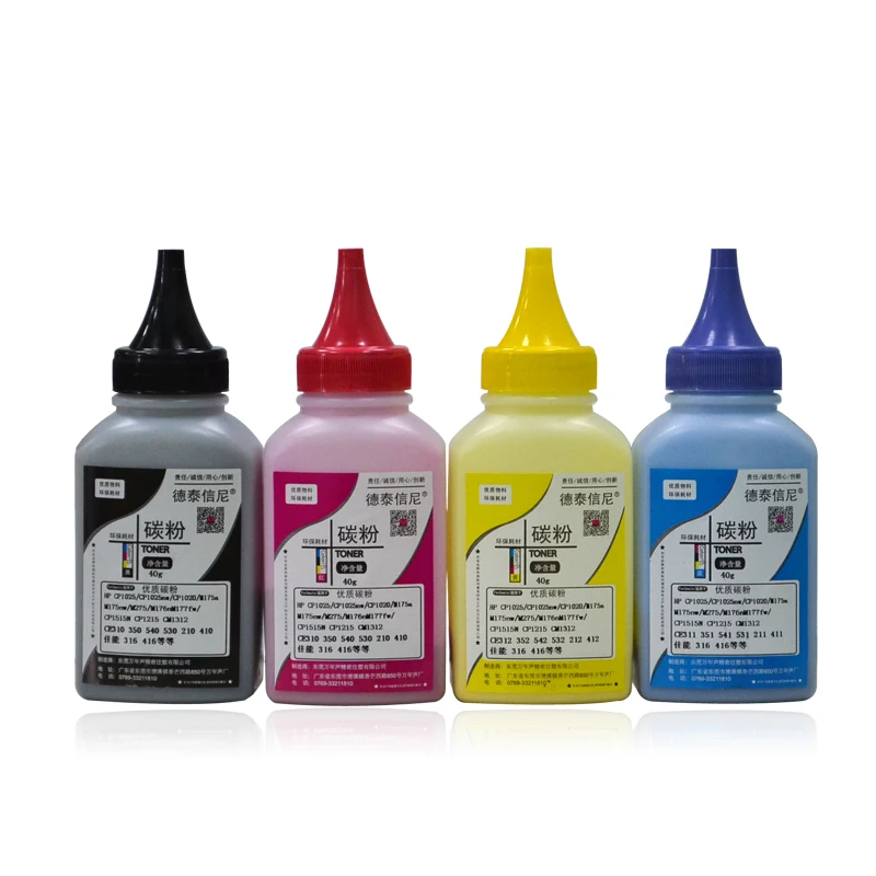 Compatível para hp Qualidade do pó de Toner para Impressoras a Laser pó de Toner Cores Color Laserjet Pro Cp1025 Cp1025nw Alta Qualidade do para Impressoras a Laser Impressora 4 - Set 2 High Quality Computador e Escritório