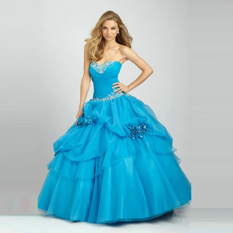 cheap quinceanera gowns blue sweet 16 ball gowns vestido de 15 anos