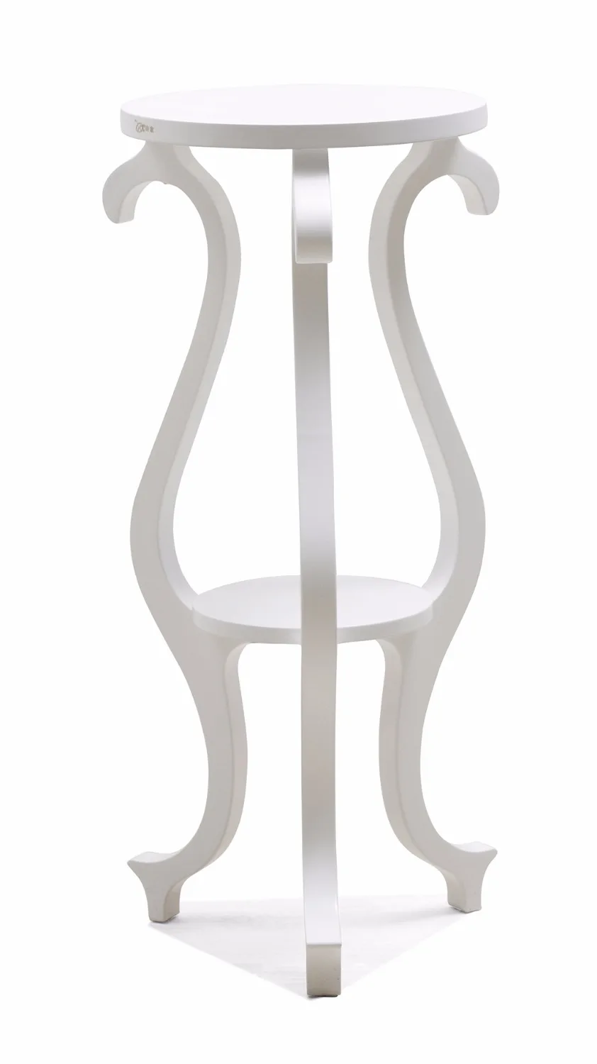

hot sell round minimalist modern wooden Flower stand table solid wood tea table Living room bedroom setting device M102