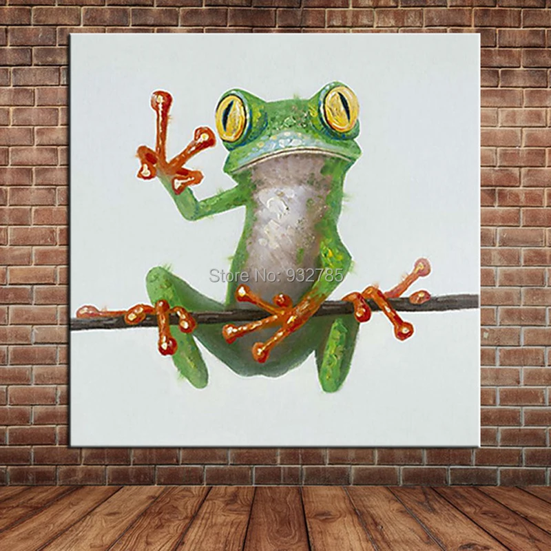 Funny-Frog-Taking-Picture-Pose-Oil-Painting-Canvas-Art-Modern-Cartoon-Animal-Acrylic-Fabric-Art-Wall.jpg_640x640