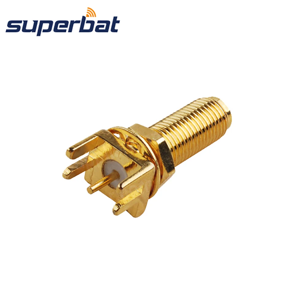 

Superbat RF Coaxial Connector SMA End Launch Female Jack PCB Mount wide Flange .062" (1.57mm) Long Version