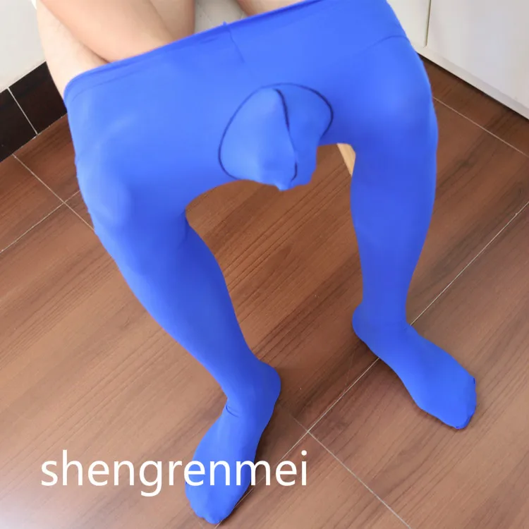 7 Color Sexy Sissy Pantyhose Men Exotic Apparel Velvet Stockings with Close Crotch Sheath Lingerie Tights Men Stockings Shengrenmei