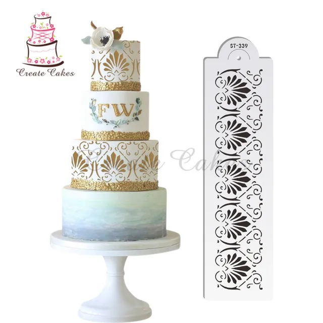 flower decoration stencil for wedding cake design plastic template
