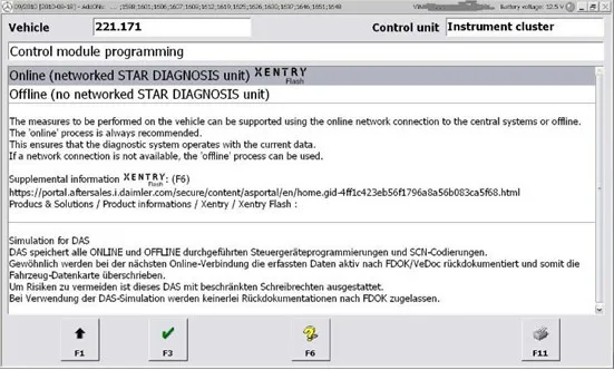 Scn кодирование мерседес offline