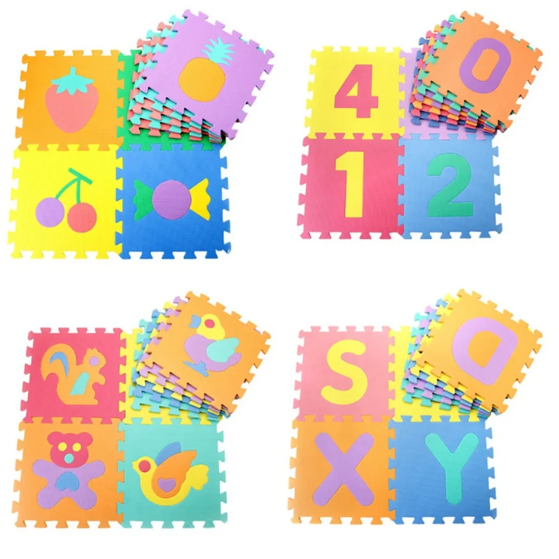

10pcs Shatter-Resistant Pad Baby Crawling Sponge Mat Without Border Strips Fun Puzzle Thickening Protective Mat For Home