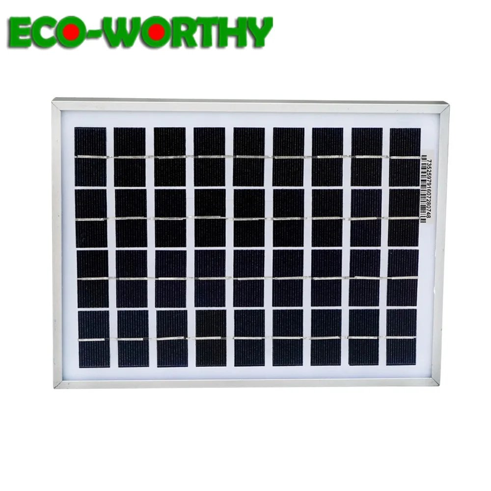 

ECOWORTHY 5W 18V poly solar panel, solar panel module for 12V battery charger,high quality and free shipping#
