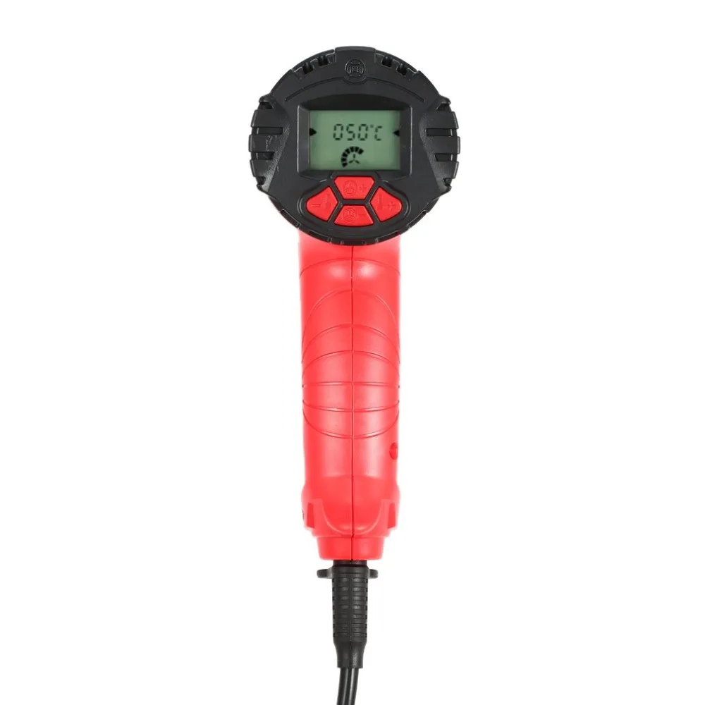 

2000W Electric LCD Hot Air Heat Gun Temperature Fan Adjustable Shrink Wrap Paint Stripper Dissolving Rework DIY Tool + Nozzle
