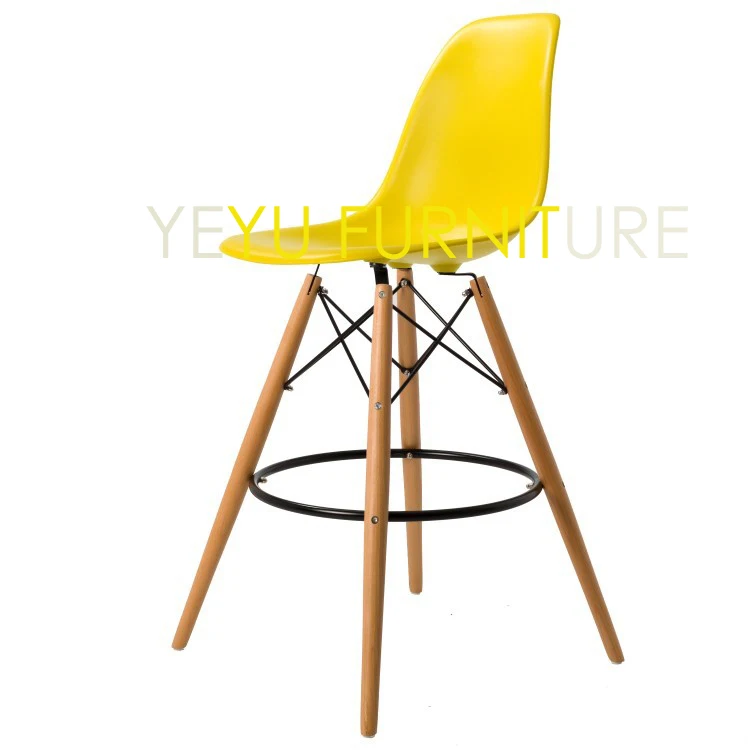 Высота сиденья 69 см модные барный стул, табурет пластиковый барный стул деревянный пластиковый стул Лофт кафе высокий стул современного дизайна
