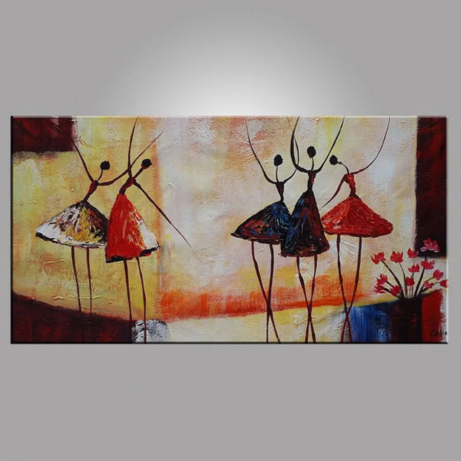

Abstract Ballet Dancer Oil Painting On Canvas Figurative Wall Art Paintings For Living Room Home Decor Pictures 100% HandPainted
