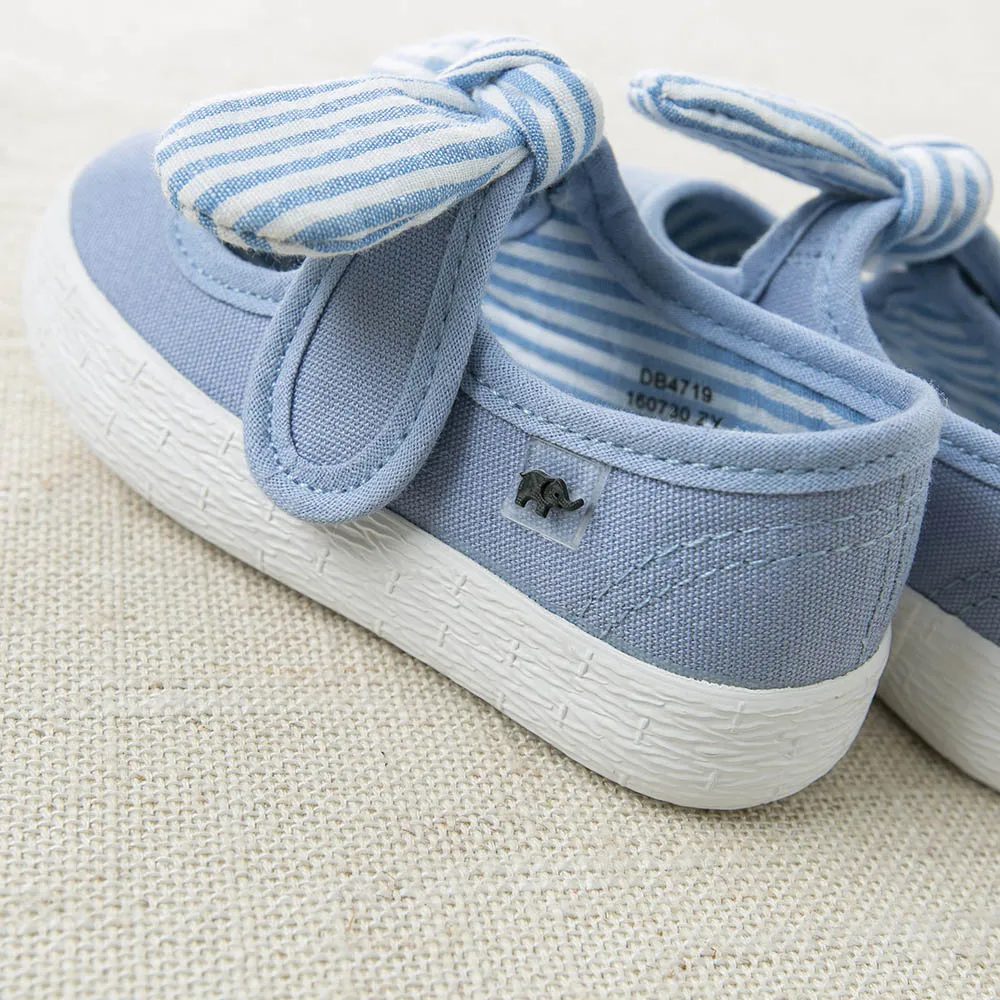DB4719  Dave & Bella baby spring  new striped canvas shoes blue pink rose casual shoes  4 colors